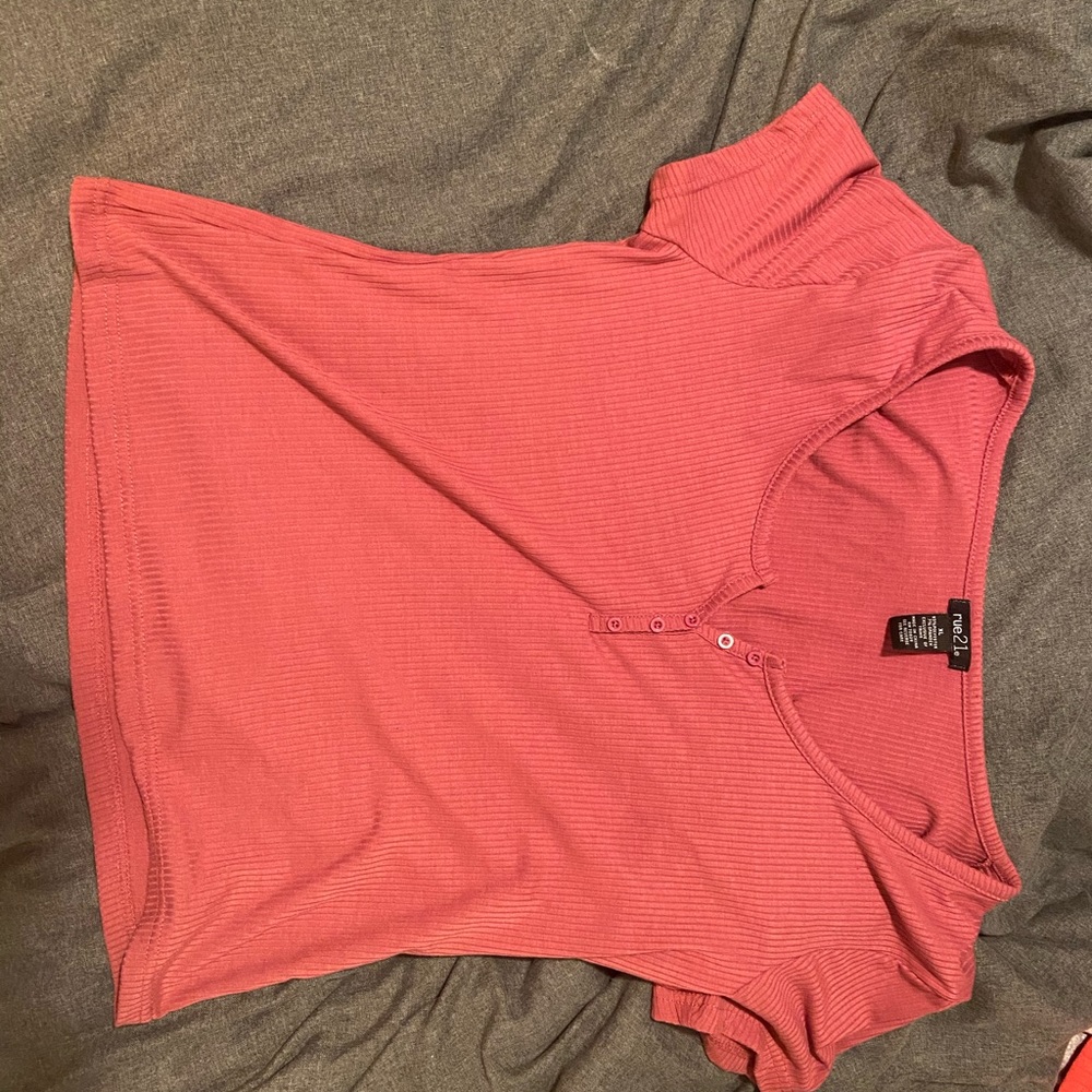 Rue21 low cut button up shirt.